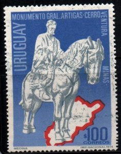 1974 Uruguay Artigas statue and Map of lavalleja national hero #894 ** MNH