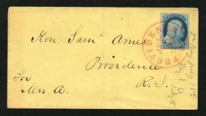 US Scott #24 Providence RI Red CDS July 15, 1861 Cover Addr to Future Union Gen