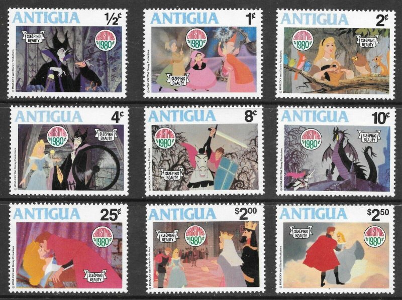 Antigua  (1980)  - Scott # 592 - 600, MNH