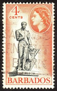 1954, Barbados 4c, Used, Sc 238