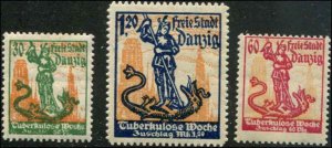 Danzig SC# B1-3 St George & Dragon set MH