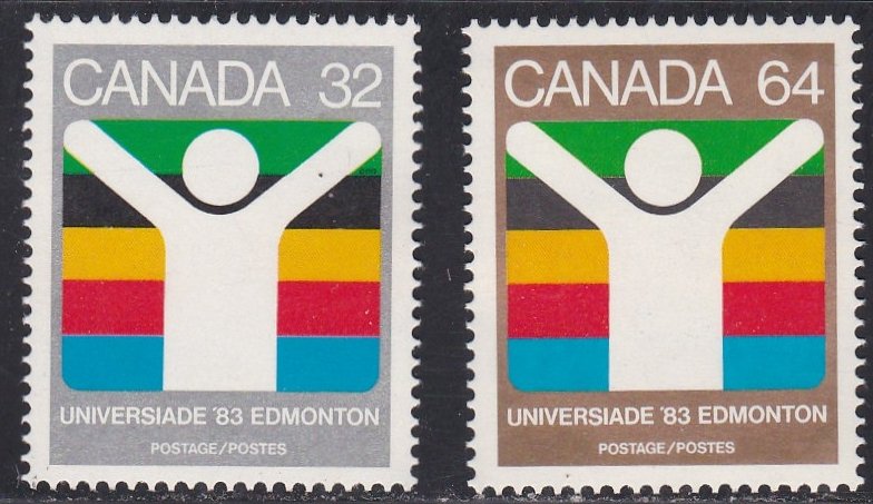 Canada # 981-982, World University Games, LH, 1/3 Cat.