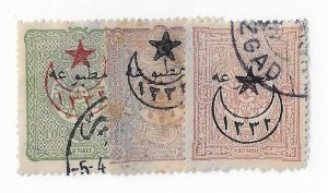 Turkey Sc #P134-136 set of 3 used VF