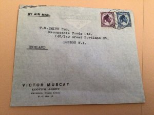 Kingdom of Libya 1953 airmail to  England stamps cover  Ref 61909