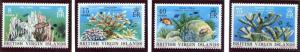 Virgin Islands 333-336 MNH Marine life 1968 Corals x11990