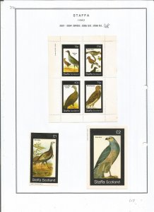 STAFFA - 1982 - Birds - Sheets - Mint Light Hinged - Private Issue