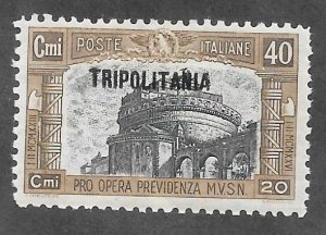 Tripolitania Scott B19 Mint 40c + 20c O/P semi-postal stamp 2017 CV $3.75