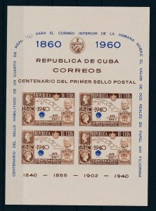 [37025]   1960 Centenary of the first Post stamp Imperf. Sheet MNH
