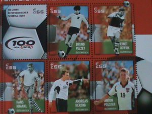 AUSTRIA-2004-SC#2948-CENTENARY OF AUSTRIAN SOCCER ASSOCIATION-MNH SHEET VF