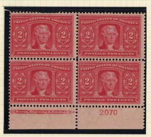 1904 Sc 324 Louisiana 2c MNH full OG plate block of 4