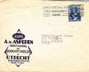 1946, Netherlands to New York, NY, Airmail, Advertising (24074)