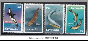 GRENADA - 1982 Marine Life / FISH / DOLPHIN / WHALE - 4V - MINT NH