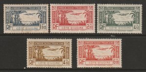 IVORY COAST #C1-5 MNH