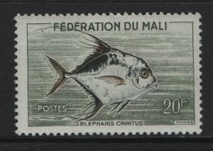 MALI, 5, HINGED, 1960, FISH TYPE