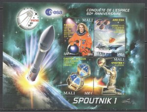 Vk101 2018 Space Conquest Sputnik 1 Ard Esa Julie Payette Castor-Pollux 1Kb Mnh