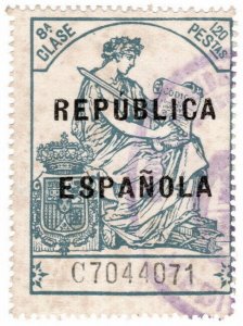 (I.B) Spain Revenue : Duty Stamp 1.20Pts (overprint)