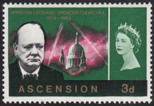 Ascension 1966 MH Sc #97 3p Sir Winston Churchill