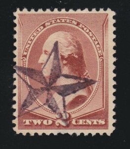 US 210 2c Washington Used w/ Star Fancy Cancel 