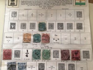 India stamps mixed mounted mint or used on folded page  Ref A 9992