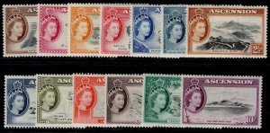 ASCENSION QEII SG57-69, 1956 complete set, M MINT. Cat £160.