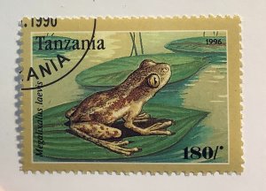 Tanzania 1996 Scott 1455 CTO - 180sh, Frogs,  Smooth spiny reed frog