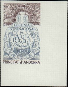 Andorra French Administration #292, Complete Set Imperforated, 1981, Never Hi...