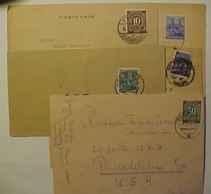 GERMANY 1946/1948, 5 COVERS CAT 45E (=$65.00) ALL SINGLES