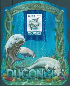 Mozambique 2015 MNH Marine Animals Stamps Dugongs Dugong Wild Animals 1v S/S IV