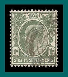 Straits Settlements 1904 King Edward, 1c used  109,SG127