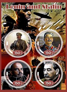 Stamps. Famous people. J. Stalin, V. Lenin  2019 1+1 sheets perforated