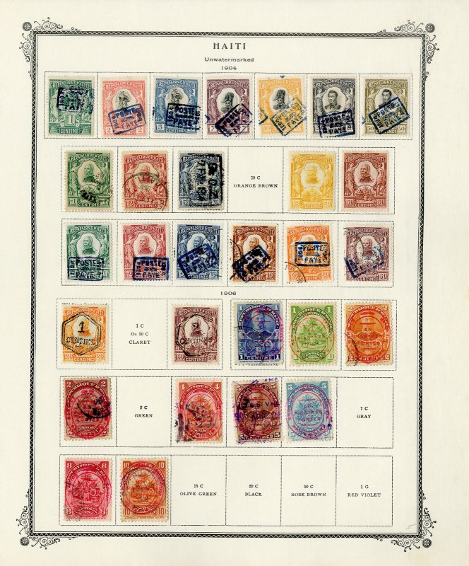 Haiti Old Time Stamp Collection