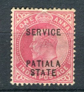 INDIA; PATIALA early 1900s ED VII issue Mint hinged Shade of 1a. value