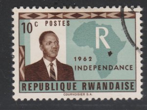 Rwanda 1 Gregoire Kayibanda and Map of Africa 1962