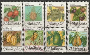 Malaysia 1986 Sc 329-36 set used