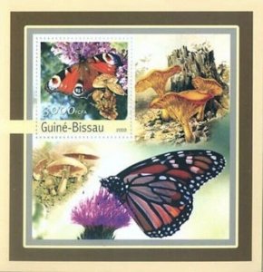 Guinea-Bissau - Butterflies & Mushrooms on Stamps - Stamp S/S GB3130