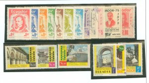 Ecuador #881/883-889/896-901/ Used Single