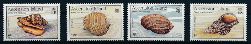 [I925] Ascension Is. Shells good set of stamps very fine MNH