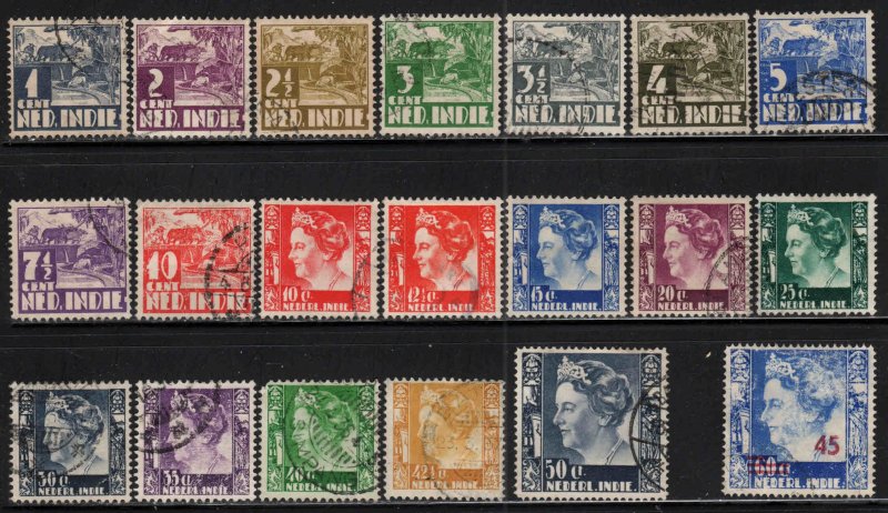 Netherlands Indies # 164-88, B57 ~ Short Set 19/25, B57 ~ MX, Mised Condition