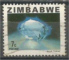 ZIMBABWE, 1980, used 7c, Gemstone, Scott 418