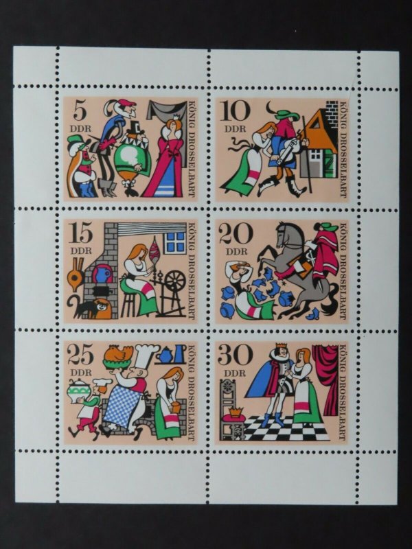 HuskyStamps ~ Germany DDR #973a, Mini-Sheet of 6, MNH, Fairy Tales,  4 pictures