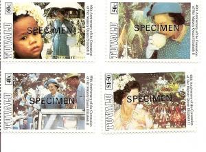 Tuvalu 642-645 SPECIMEN ovpt MNH