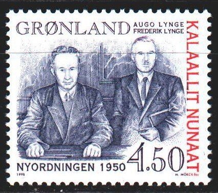 Greenland. 1998. 315. Linge brothers, Danish politicians. MNH.