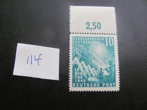 GERMANY 1949 MNH SC 665 SINGLE XF $30 (114)