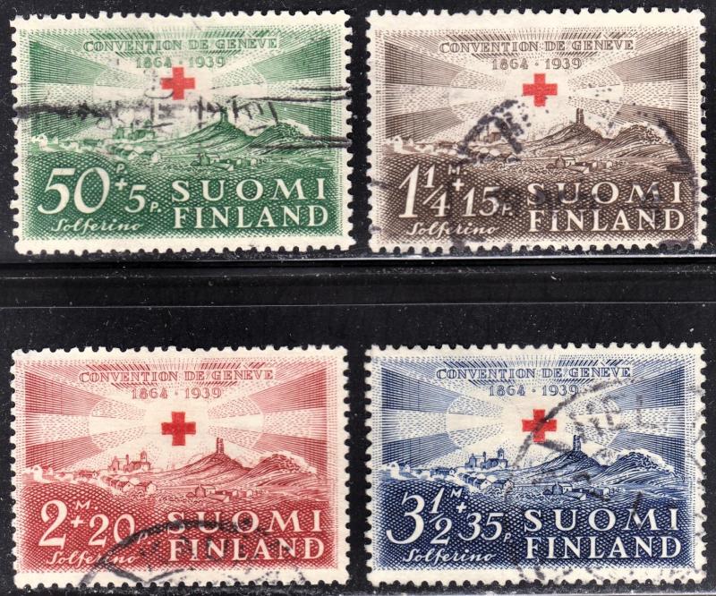 Finland Scott B35-38  complete set  F to VF used.