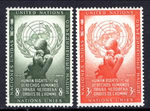 UN New York 29-30 Human Rights MNH VF