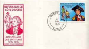 Ivory Coast, First Day Cover, Americana