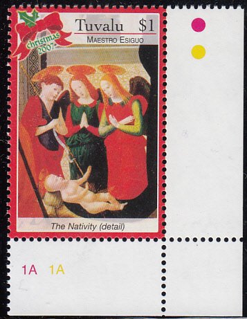 Tuvalu 2007 MNH Sc #1057 $1 ´The Nativity´ by Maestro Esiguo - Christmas