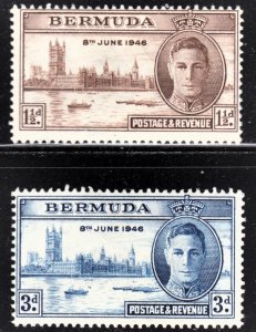 Bermuda Scott 131-32 complete set F to VF mint OG HR.