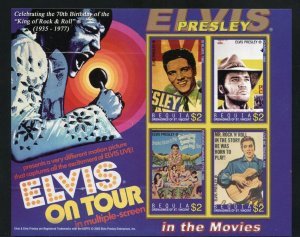 CLOSE OUT BEQUIA ELVIS PRESLEY SCOTT #377 IMPERF  SHEET  MINT NH