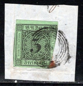 German States Baden Scott # 7, used, opp